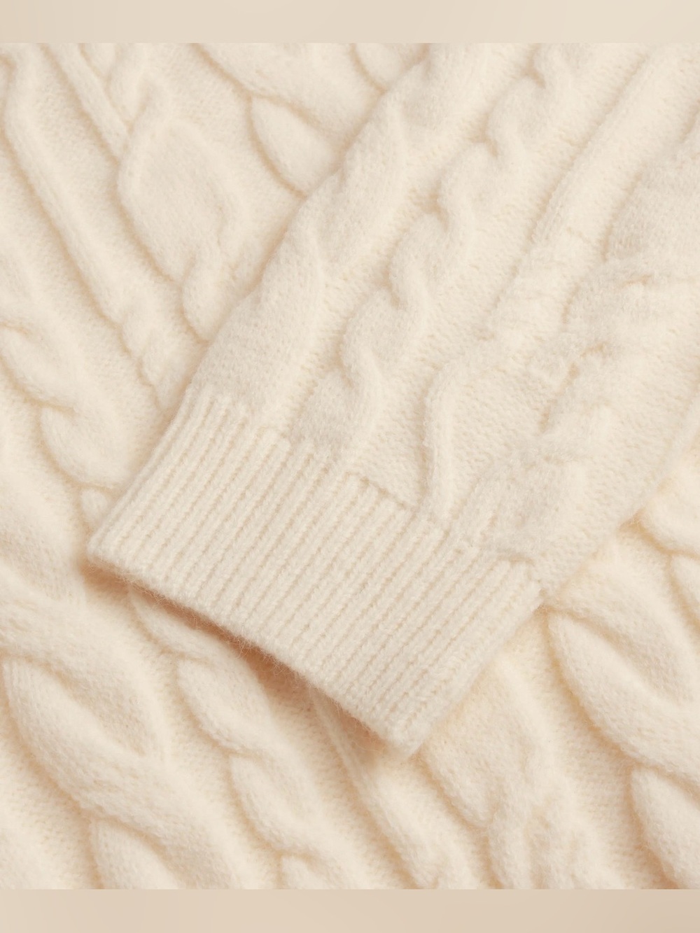 NWT - Cider Cream Multi-Cable Knit Pullover - Picture 4 of 15
